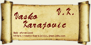 Vasko Karajović vizit kartica
